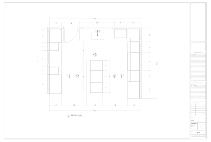 do kitchen drafting and cabinet shop drawings in autocad